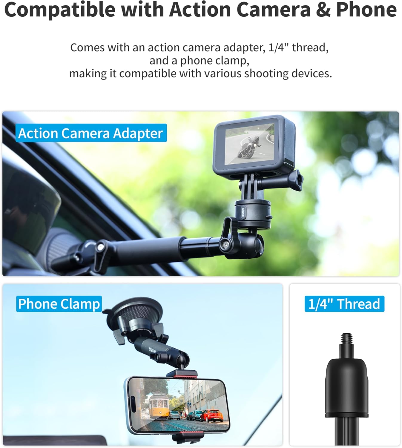 Ulanzi ZJ01 EXtendable Magnetic Suction Cup ( Mobile + SC )