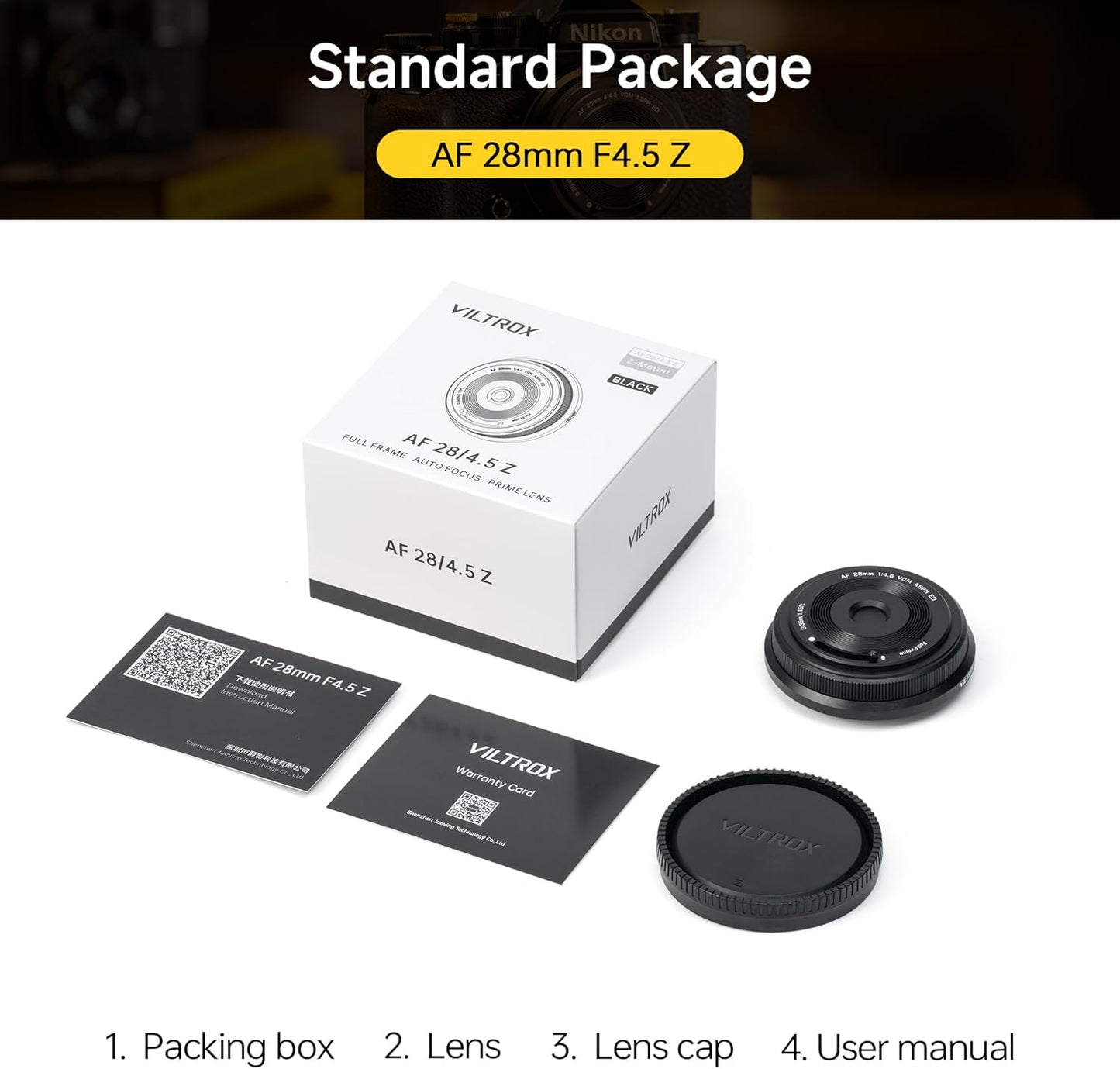 Viltrox 28mm f/4.5 For Nikon Z mount,