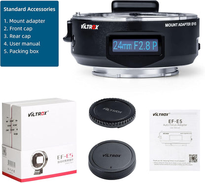 Viltrox Auto Focus Canon EF/EF-S lenses to Sony E-Mount Cameras