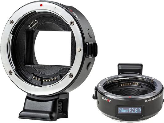 محول عدسات Viltrox بالتركيز التلقائي وشاشة OLED (PDAF/CDAF) لعدسات Canon EF/EF-S إلى كاميرات Sony E-Mount