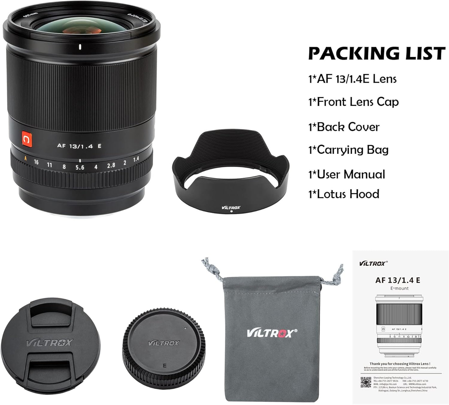 Viltrox Ultra-Wide Angle prime Lens,13mmF1.4,Auto Focus, For Sony E Mount