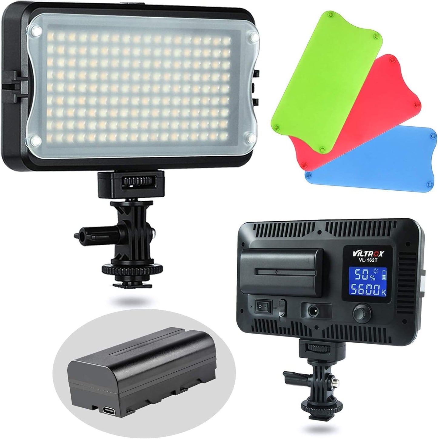Viltrox VL-162T CRI95+ LED Video Light, Portable Camera Photo Light Panel