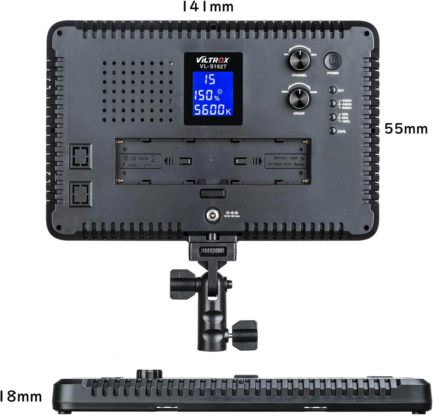 Viltrox VL-S192T Video LED Light Panel (45W) 3300K-5600K CRI 95+ (2 pack kit)