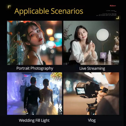 Sidande 12W RGB Videography Zoomable Light – CRGB, 9000mAh, 0.96″ Color Screen