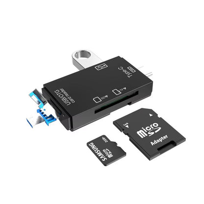 Generic 6-in-1 USB-C & OTG Micro SD Card Reader Adapter