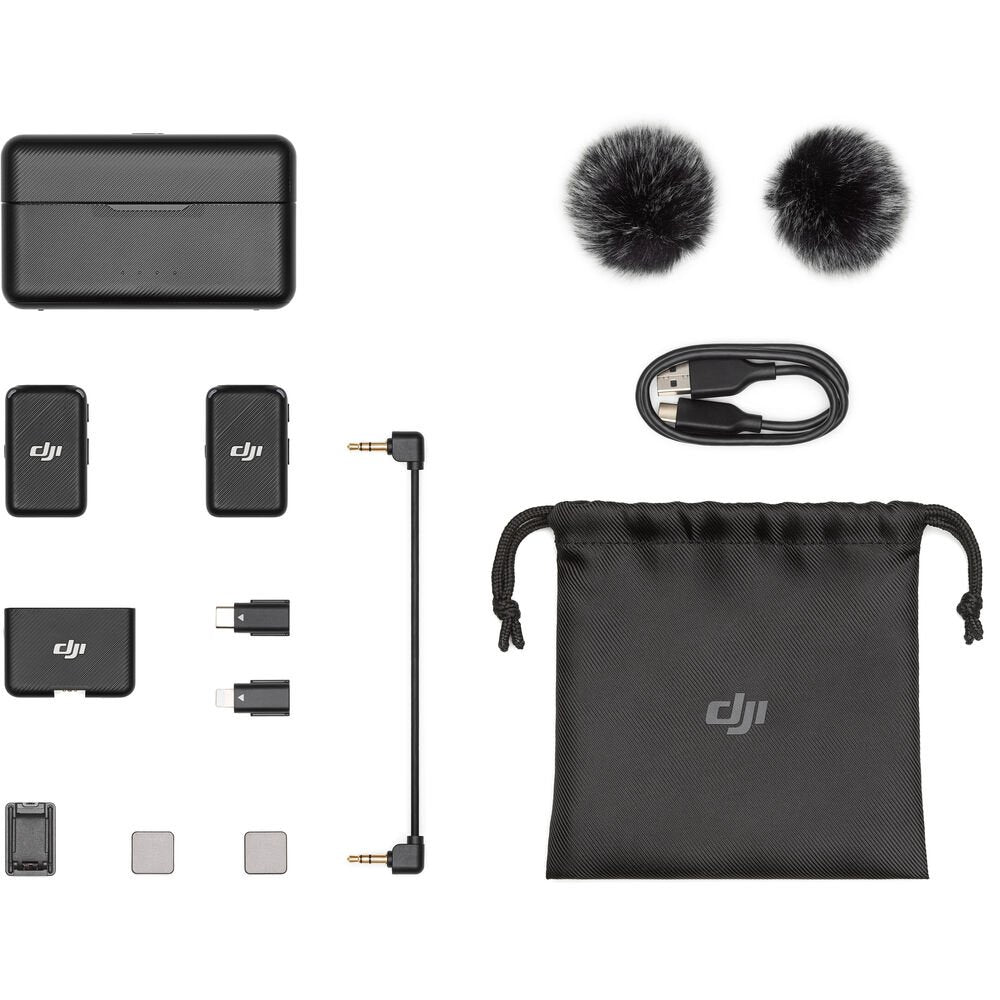 DJI Mic Version 1/2-Person Compact Digital Wireless Microphone System/Recorder for Camera & Smartphone (2.4 GHz)