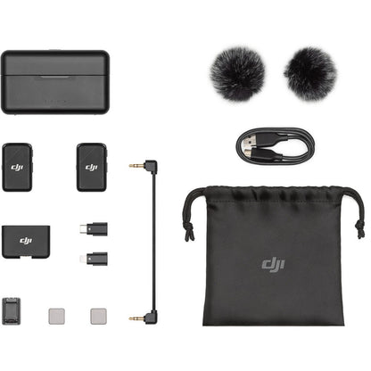 DJI Mic Version 1/2-Person Compact Digital Wireless Microphone System/Recorder for Camera & Smartphone (2.4 GHz)