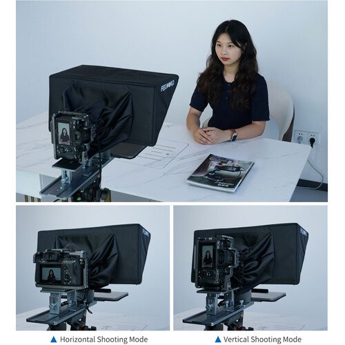 FeelWorld TP16 Folding Teleprompter with Remote Control for Tablets