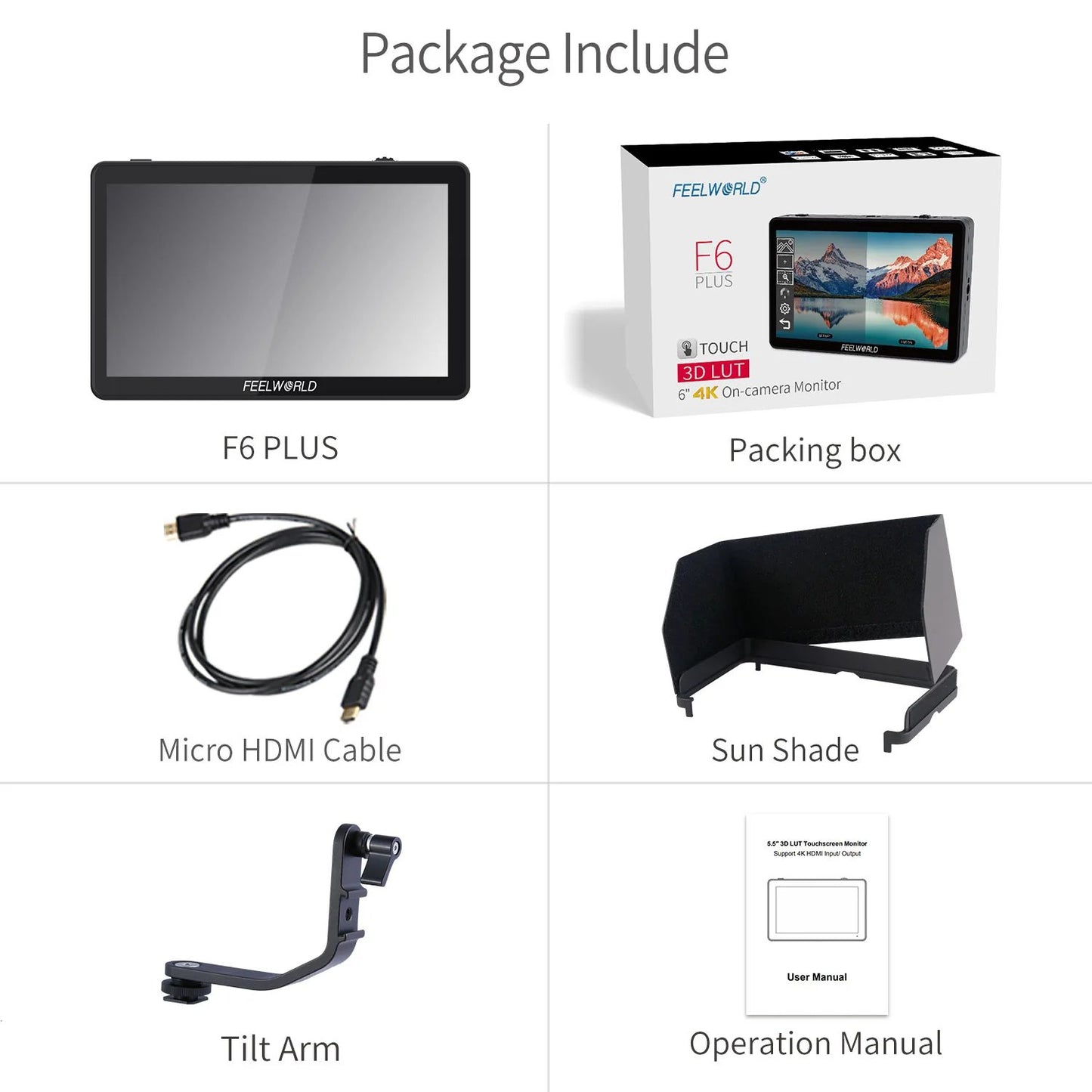 FeelWorld F6 Plus 4K HDMI Monitor