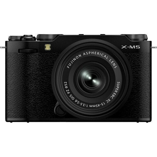 FUJIFILM X-M5 Black Mirrorless Camera with XC 15-45mm Lens 26.1MP 6.2K Video