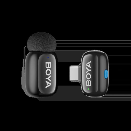BOYA Mini 2 – Type C Version-06 Wireless Microphone System (2.4 GHz, Black)