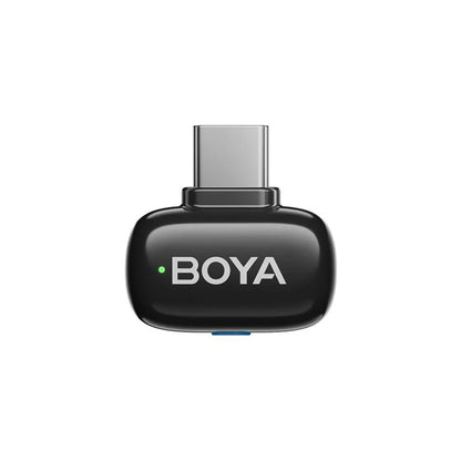 BOYA Mini-17 Tiny Wireless Microphone System With USB-C Connector For Android/iOS Devices (2.4 GHz, Black)