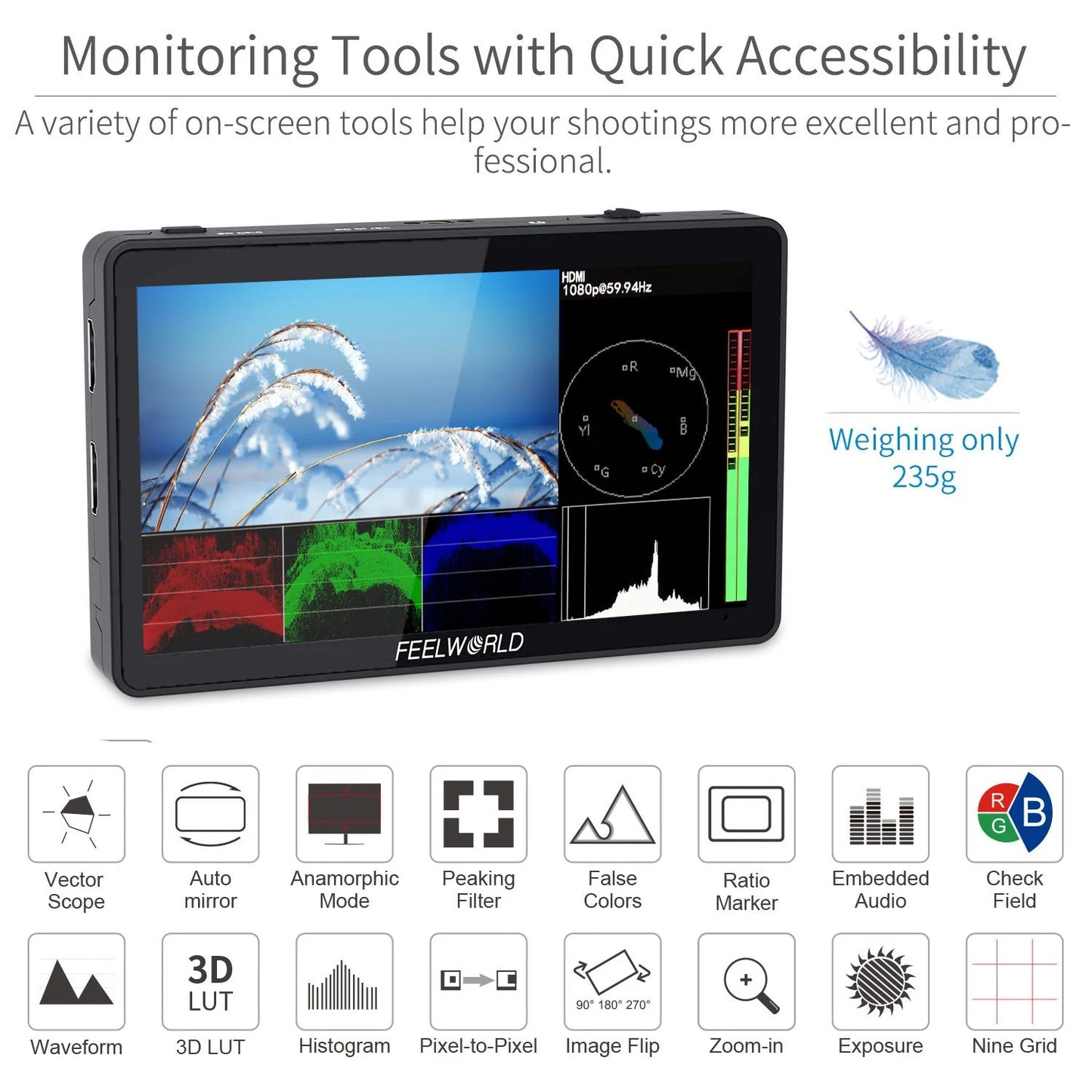 FeelWorld F6 Plus 4K HDMI Monitor