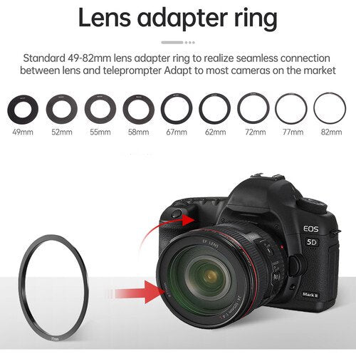 LENSGO TC7 Portable Teleprompter for Smartphones, Tablets & Select DSLR/Mirrorless Cameras