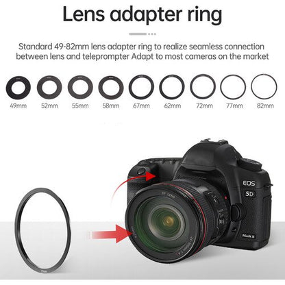 LENSGO TC7 Portable Teleprompter for Smartphones, Tablets & Select DSLR/Mirrorless Cameras