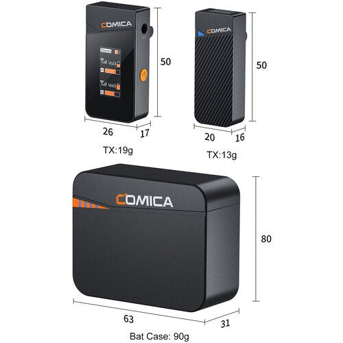 Comica Vimo C 2.4G Dual-Channel Mini Wireless Microphone (Black)
