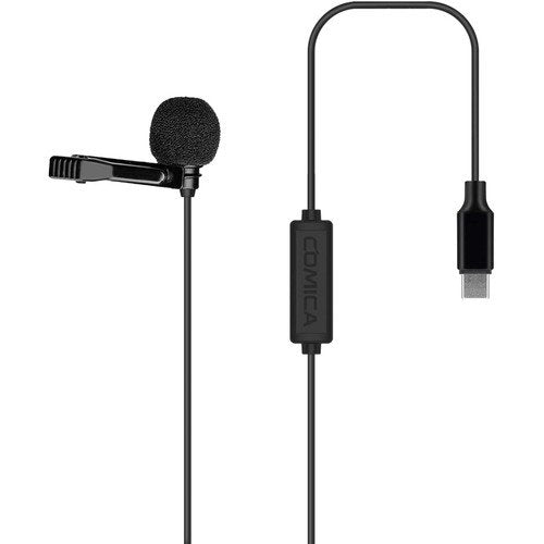 Comica Audio CVM-V01SP(UC) Omnidirectional USB Type-C Lavalier Microphone for Android Devices (14.7′ Cable)