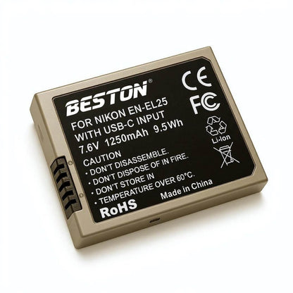 Beston EN-EL25C Battery for Nikon Cameras [USB C/Rechargeable]