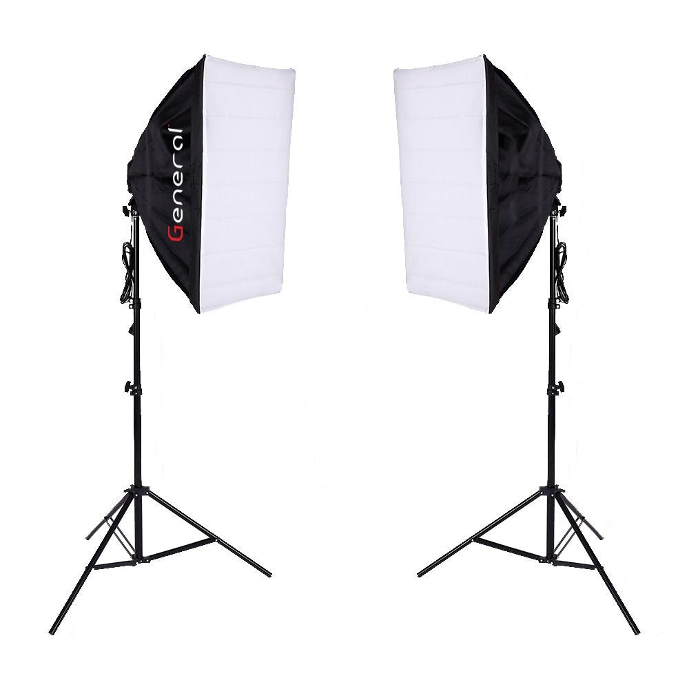 General Kit2pc 5 in 1 Light Lamp Photo Studio Softbox kit