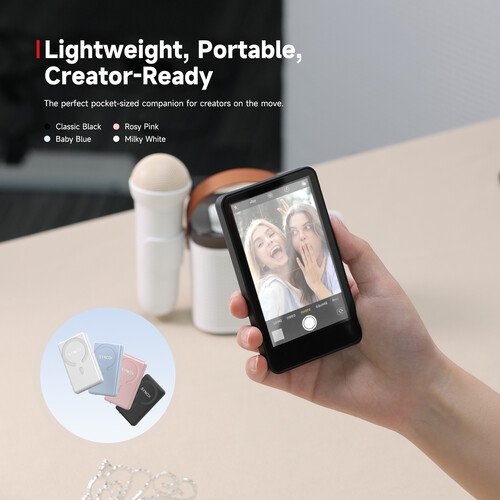Synco XView M4 Selfie Monitor Screen for Phone Vlogging – Black