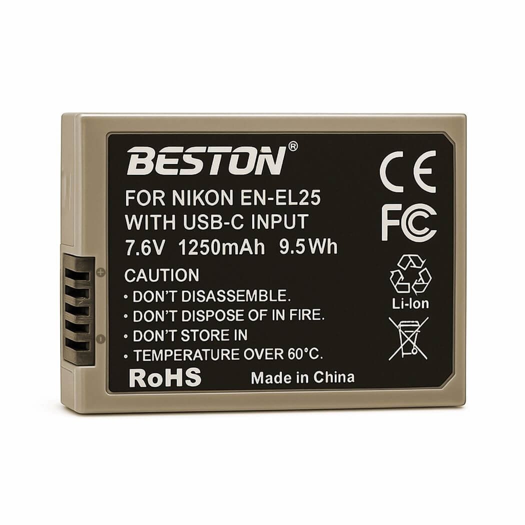 Beston EN-EL25C Battery for Nikon Cameras [USB C/Rechargeable]