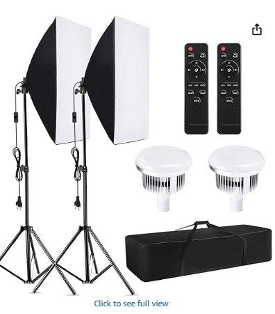 Generic 150W 2 Light Kit Softbox One Lamp With Remote