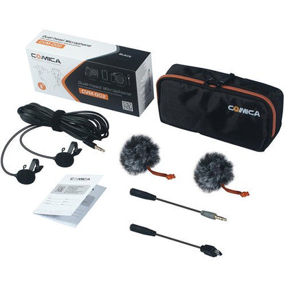 Comica Audio CVM-D02 Dual Omnidirectional Lavalier Microphones