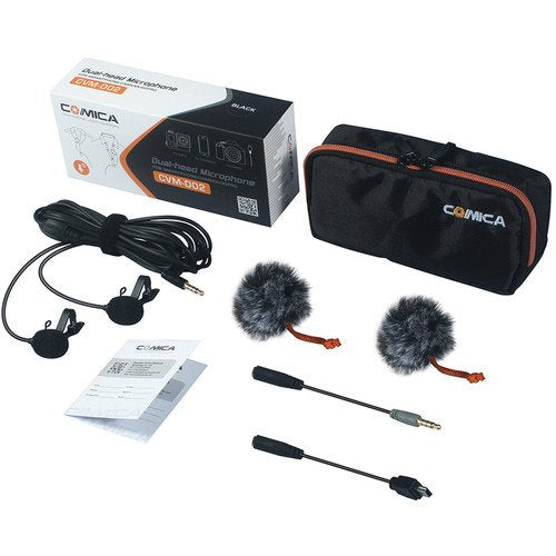 Comica Audio CVM-D02 Dual Omnidirectional Lavalier Microphones