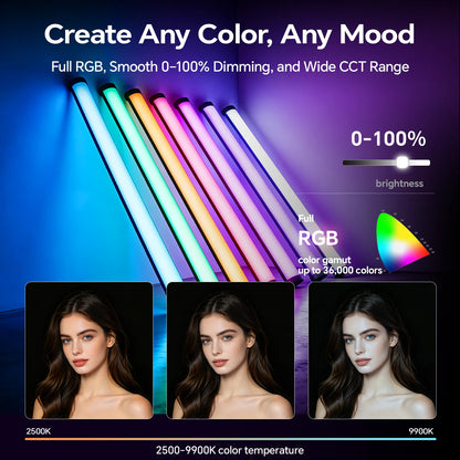 PHOTOOLEX 2- Light Kit B600S RGB Tube Light