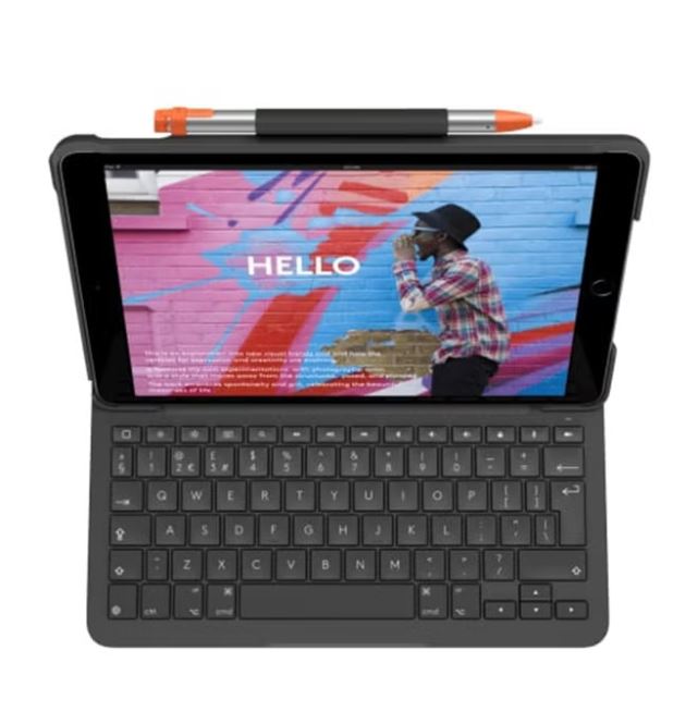 iPad (10th generation) Keyboard Case | Slim Folio with integrated wireless keyboard, Arabic Layout Graphite