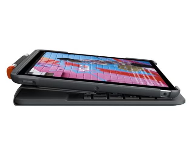 iPad (10th generation) Keyboard Case | Slim Folio with integrated wireless keyboard, Arabic Layout Graphite