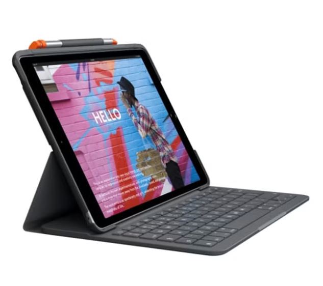 iPad (10th generation) Keyboard Case | Slim Folio with integrated wireless keyboard, Arabic Layout Graphite